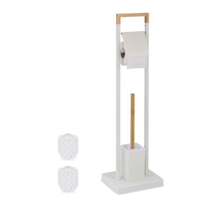 Toilet chair in bamboo and stainless steel