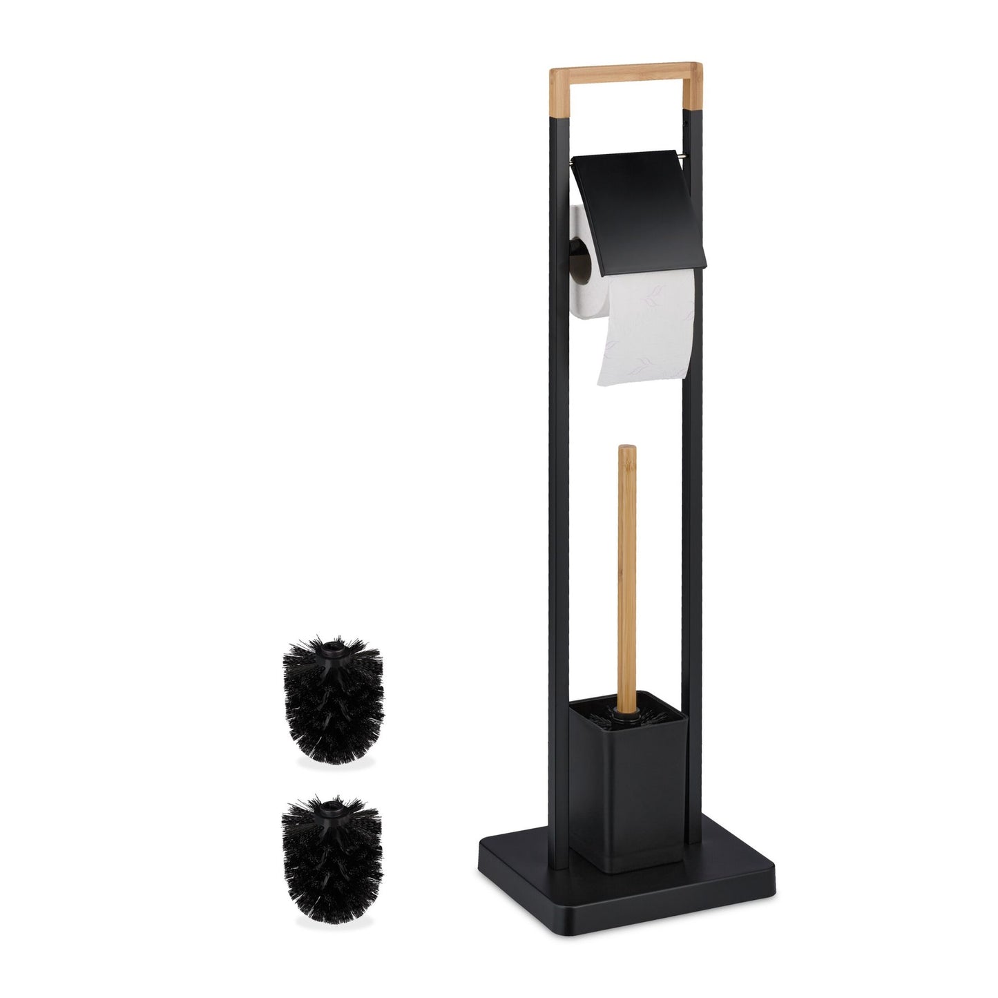 Toilet chair in bamboo and stainless steel