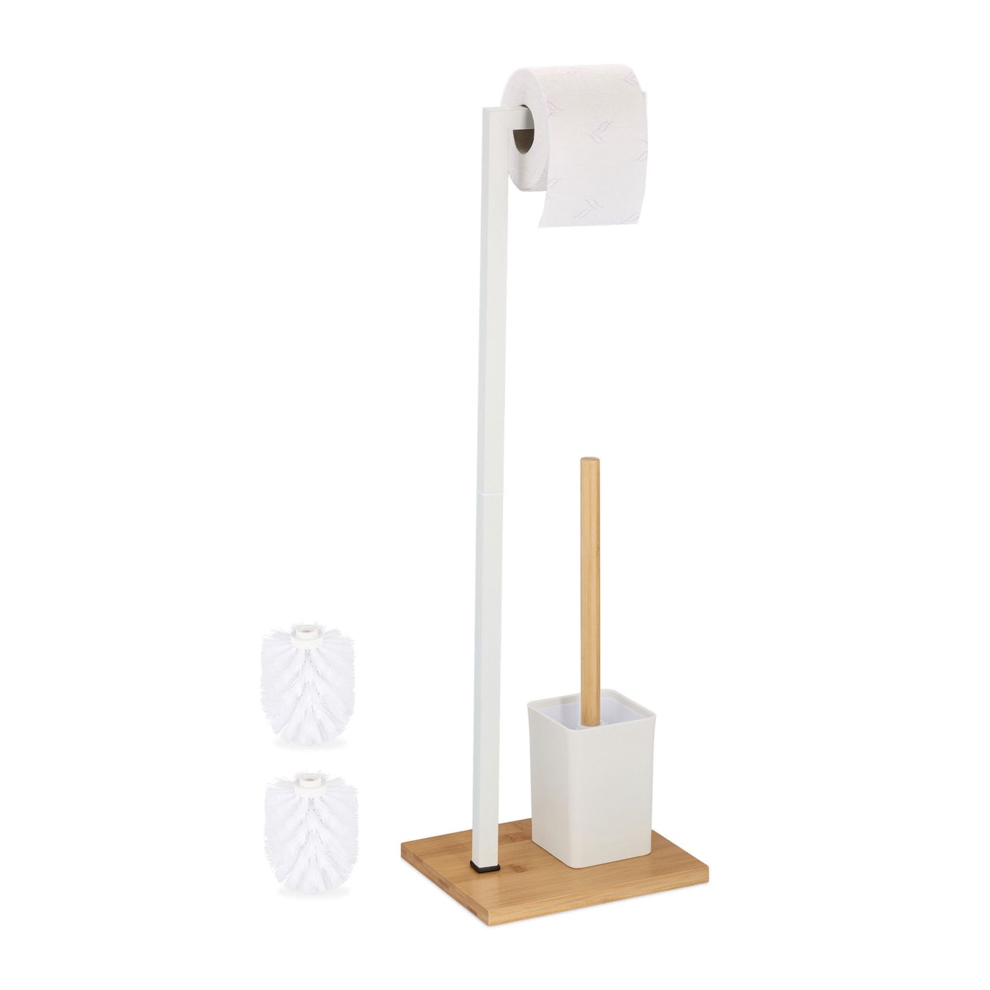 Toilet chair in bamboo and stainless steel