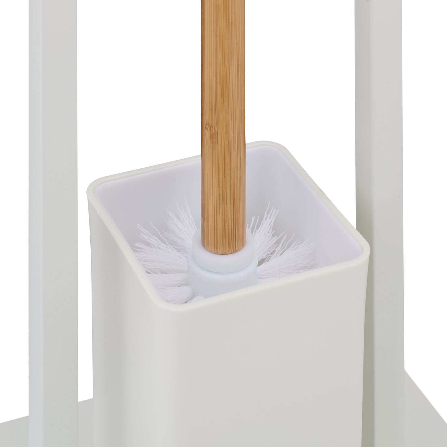 Toilet chair in bamboo and stainless steel