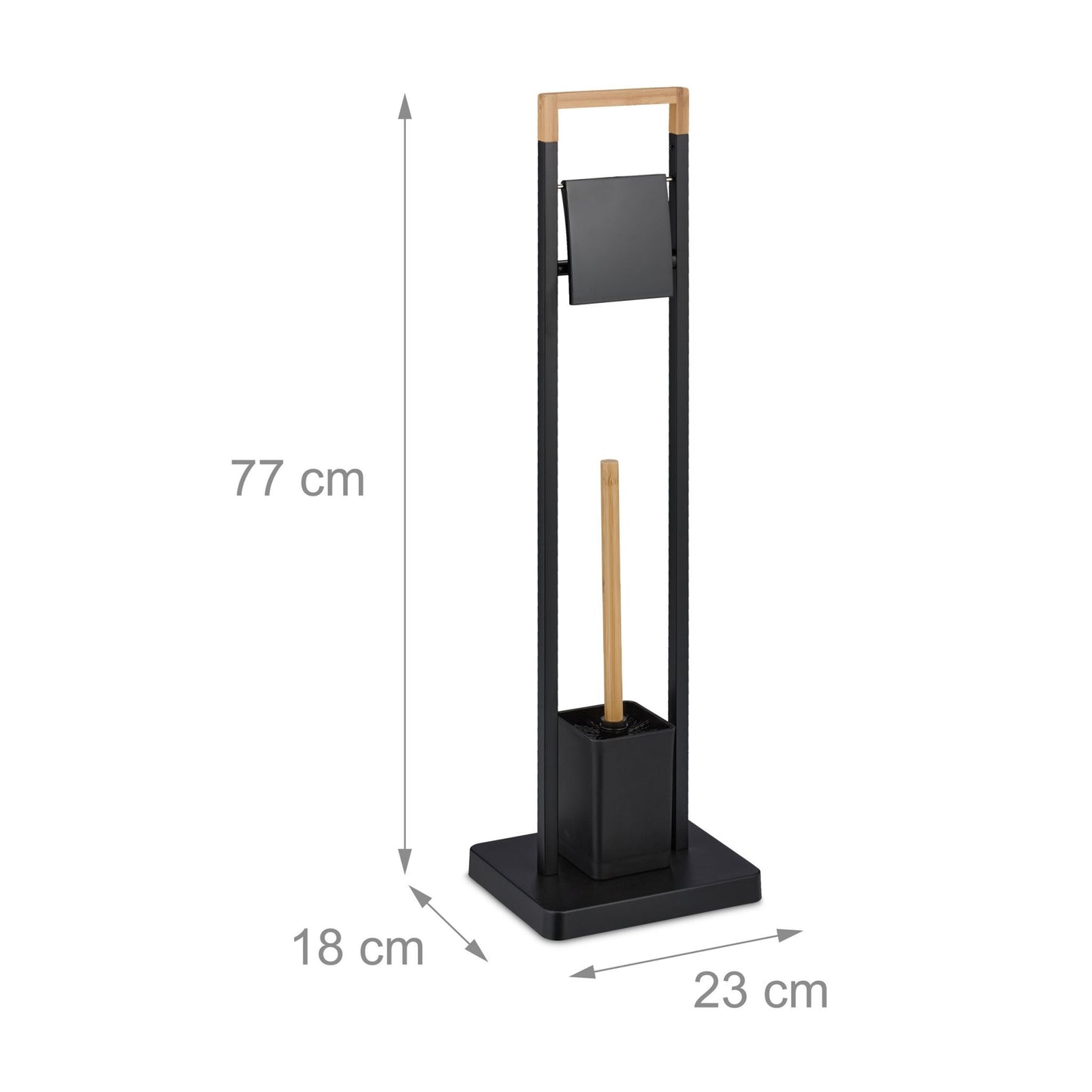 Toilet chair in bamboo and stainless steel