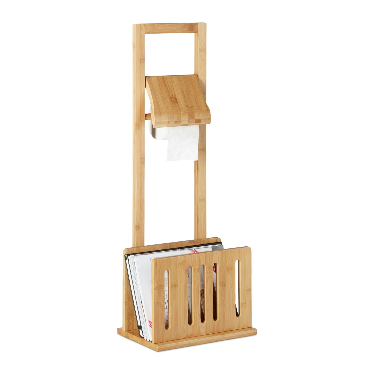 Toilet paper holder &amp; newspaper stand