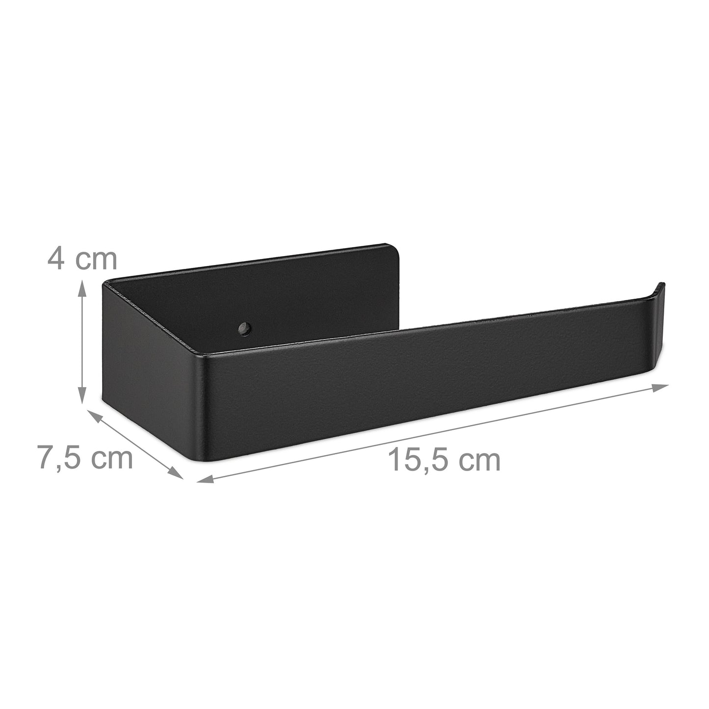 Toilet paper holder in black