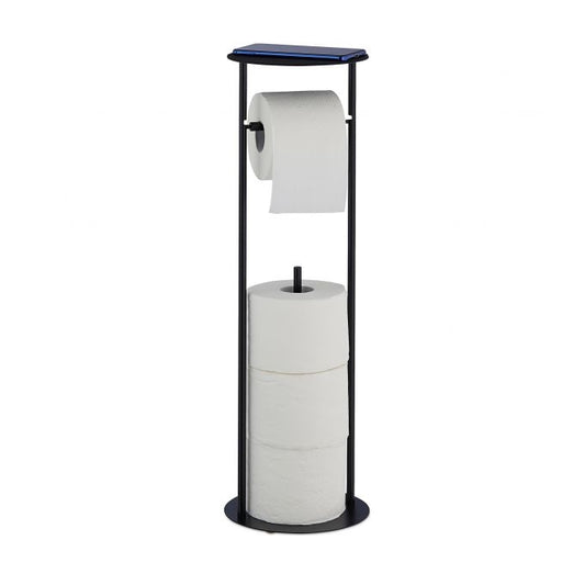 Toilet paper holder with shelf