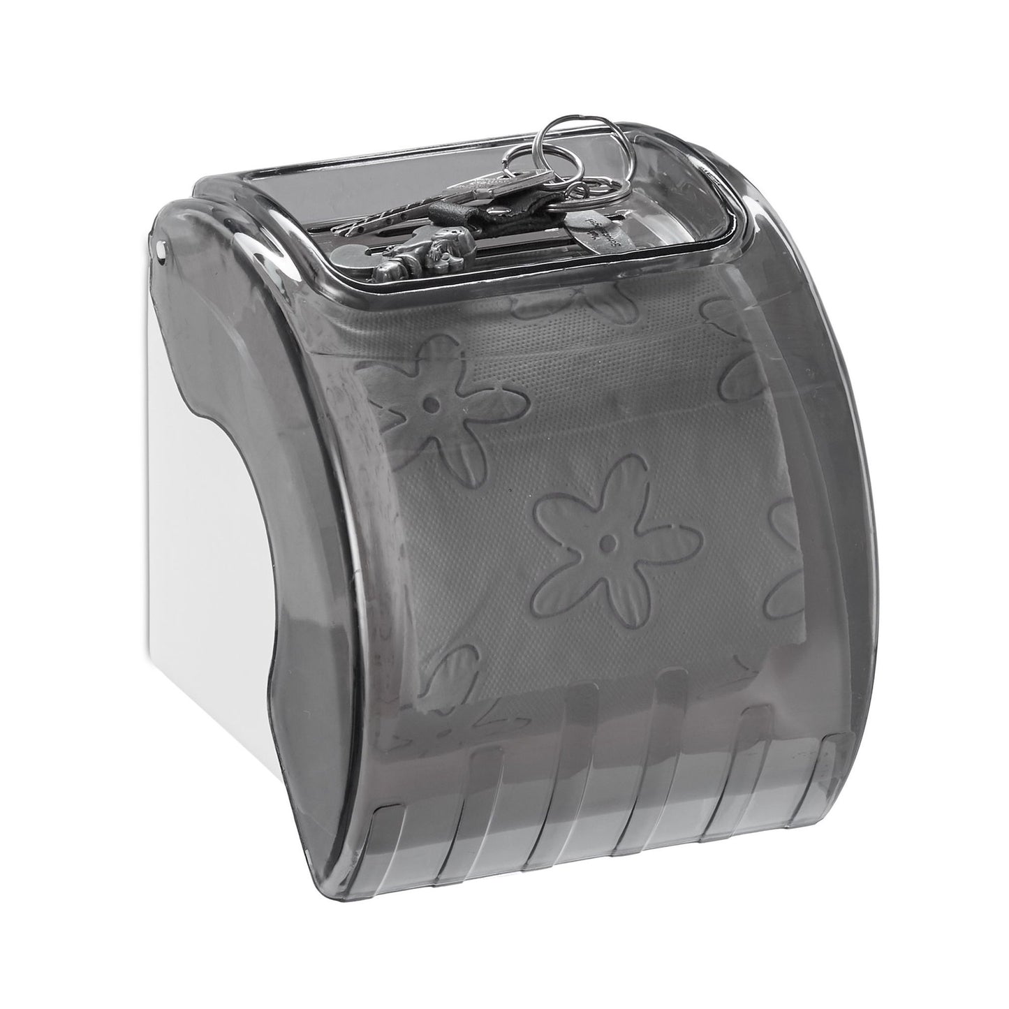 Toilet paper holder with shelf