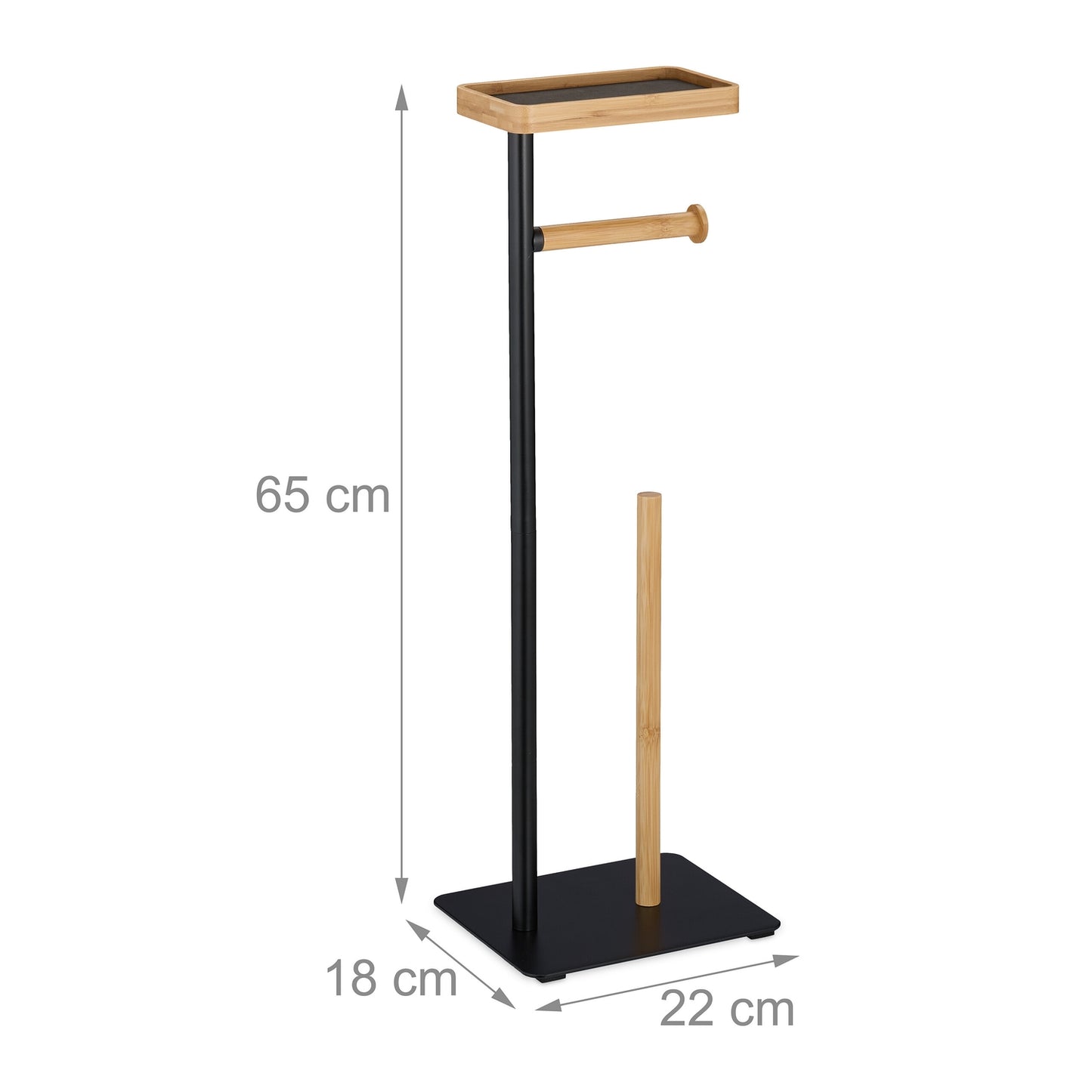 Toilet paper holder with shelf