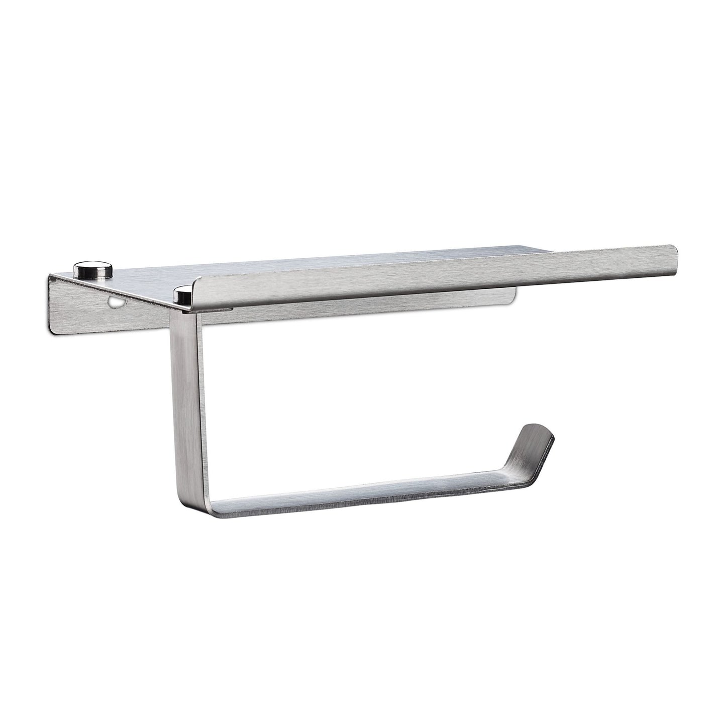 Toilet paper holder with shelf