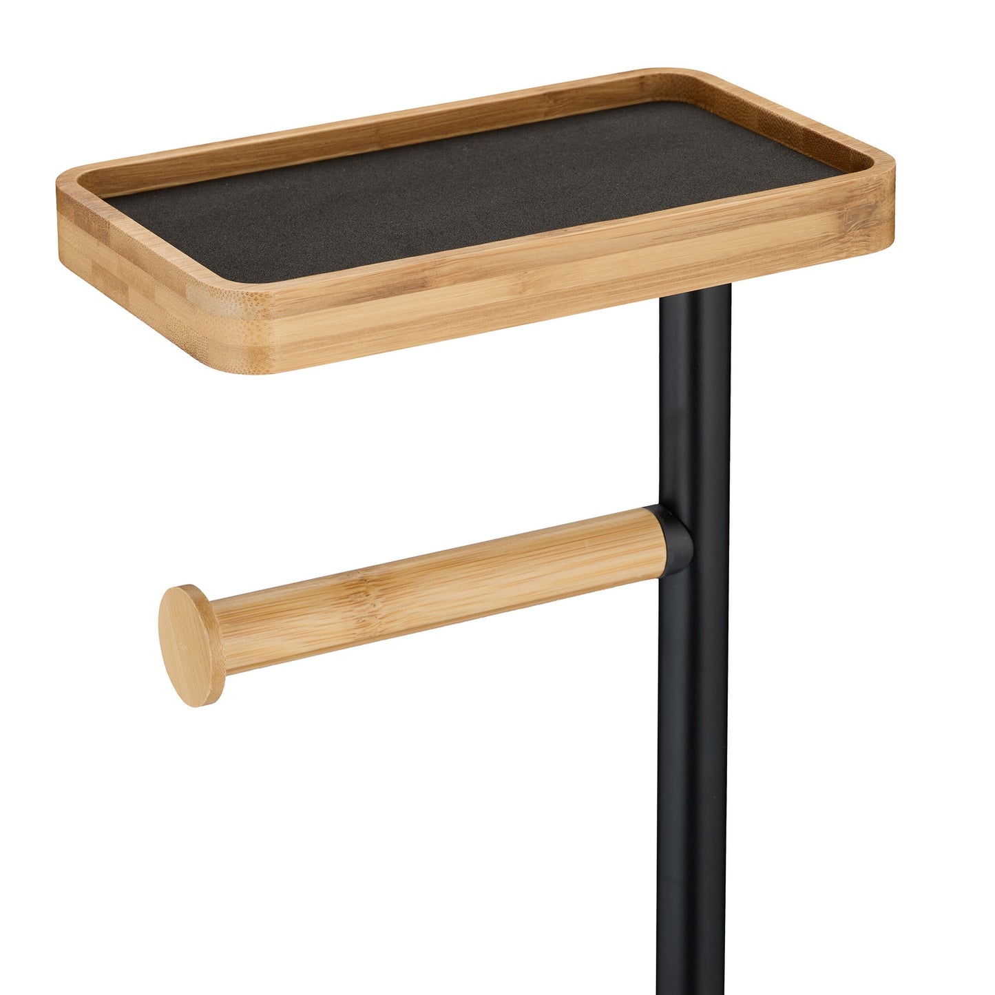 Toilet paper holder with shelf