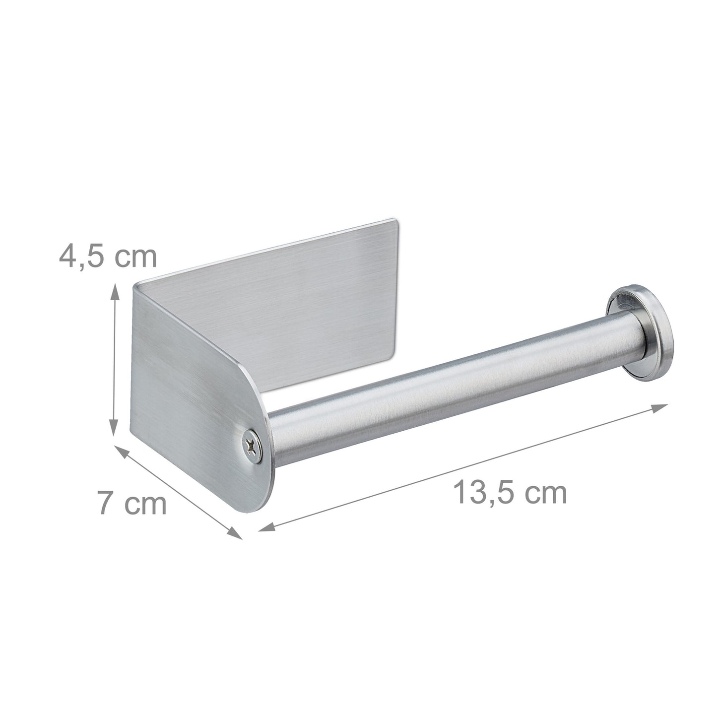 Toilet roll holder without drilling