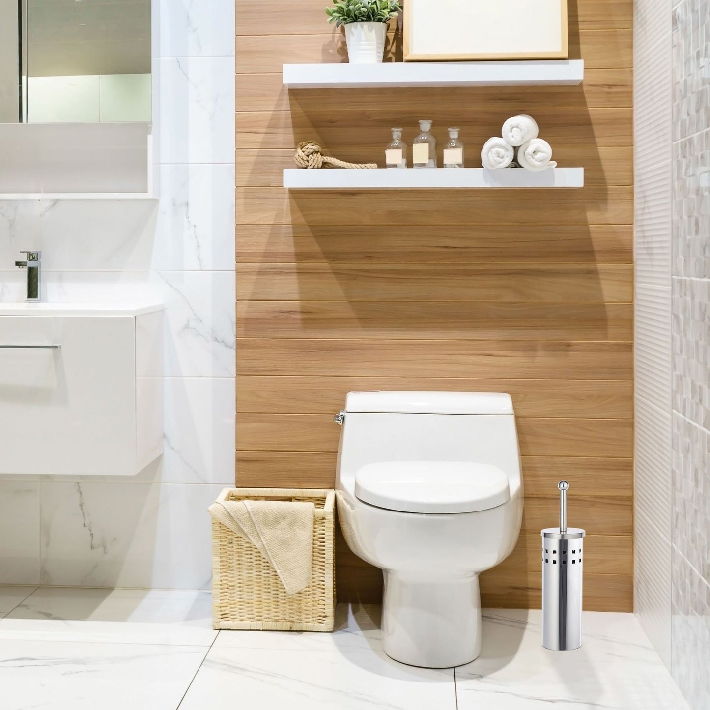 Toilet seat stainless steel round