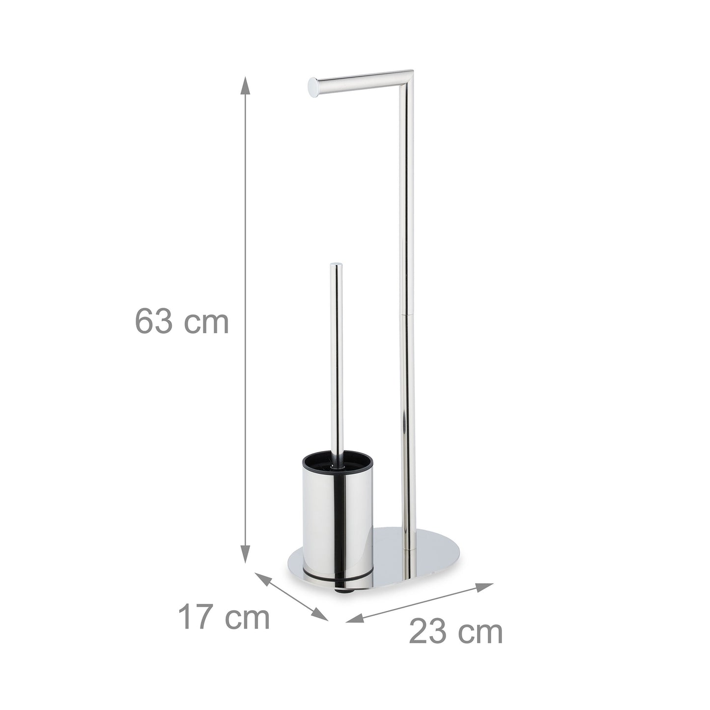 Toilet set in metal