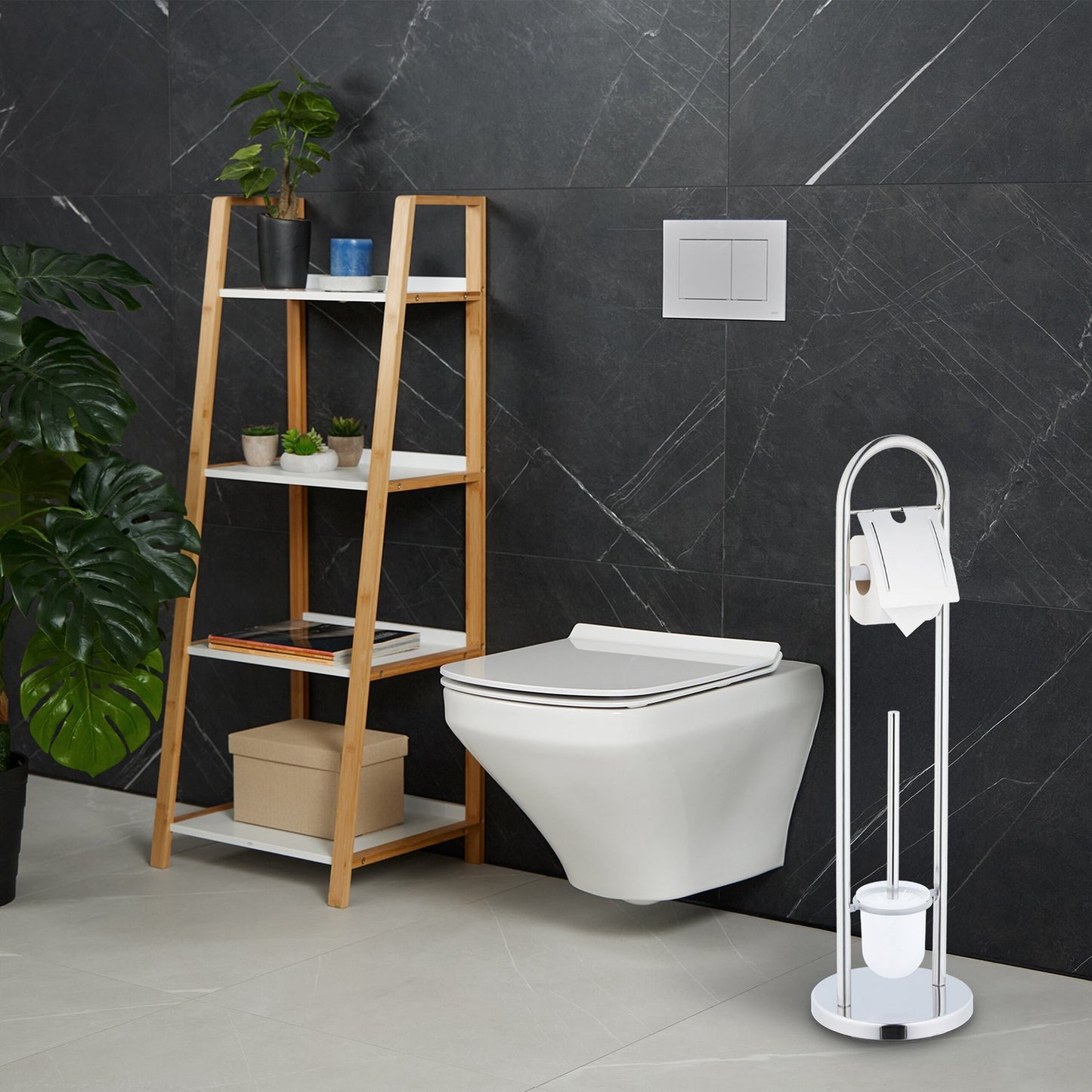 Toilet set in stainless steel