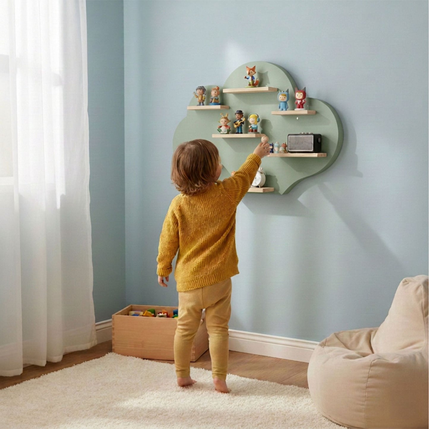 Toniebox Wall Shelf with Magnetic Storage for 20 Figures