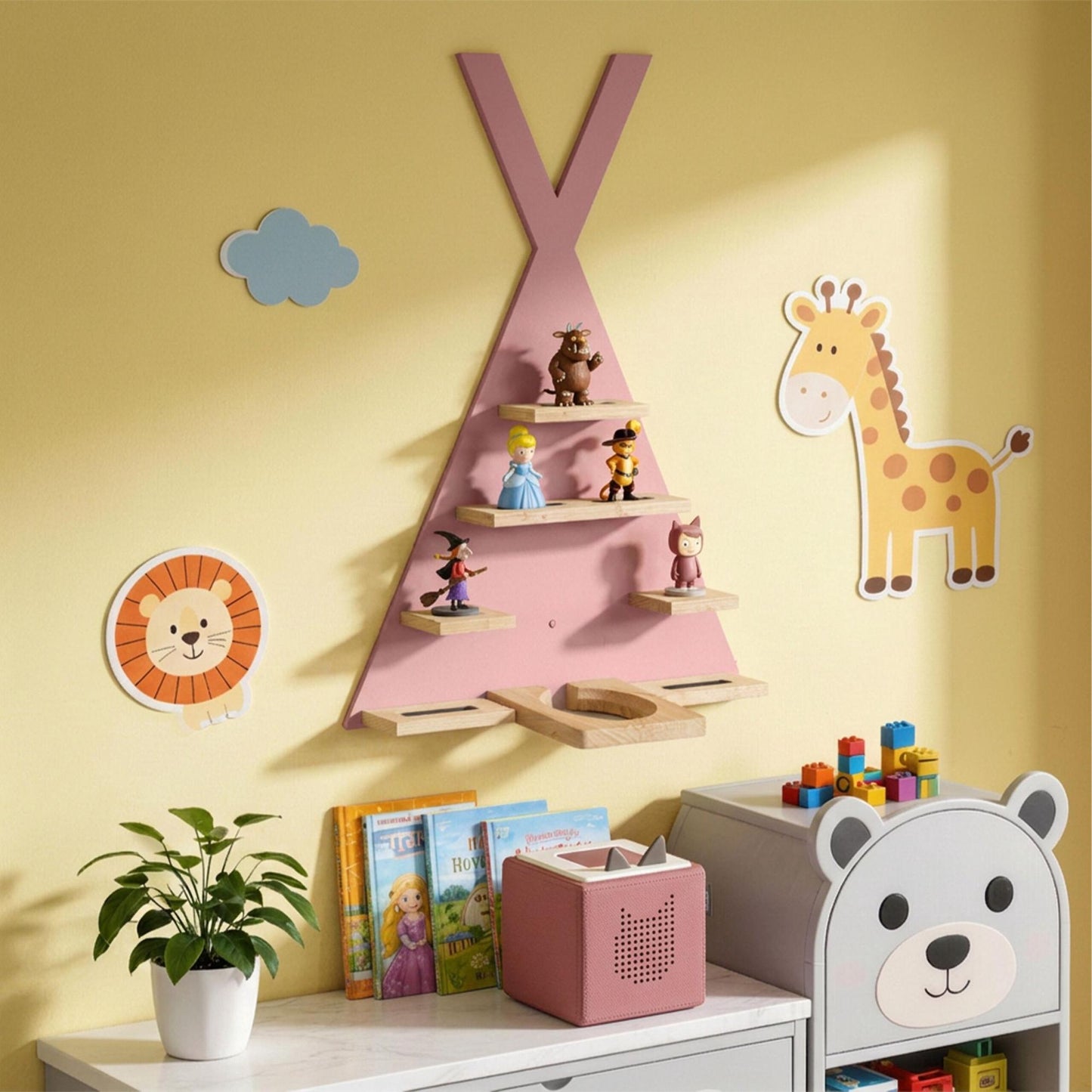 Toniebox Wall Shelf with Magnetic Storage for 34 Figures