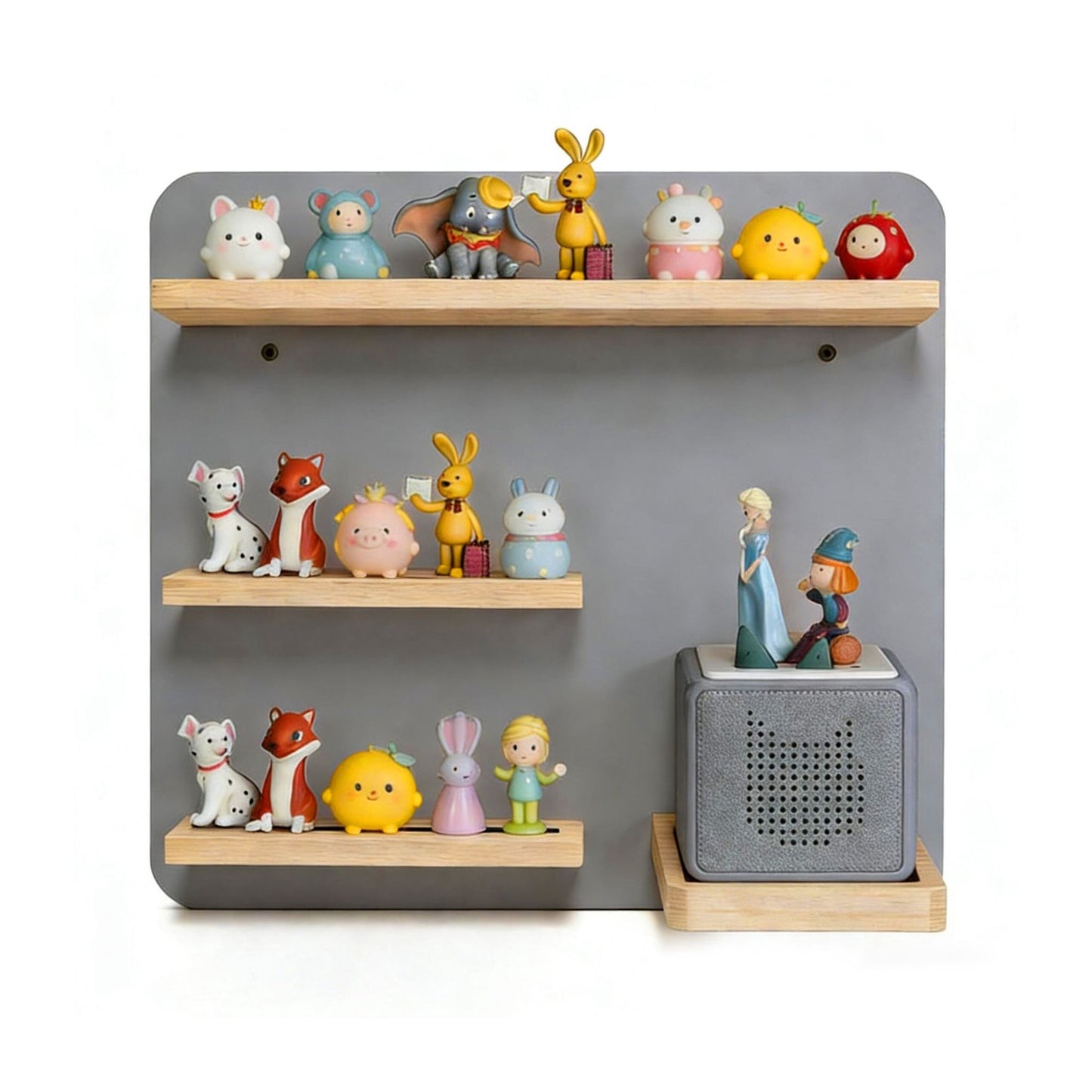 Toniebox Wall Shelf with Magnetic Strips, Holds 27 Figures