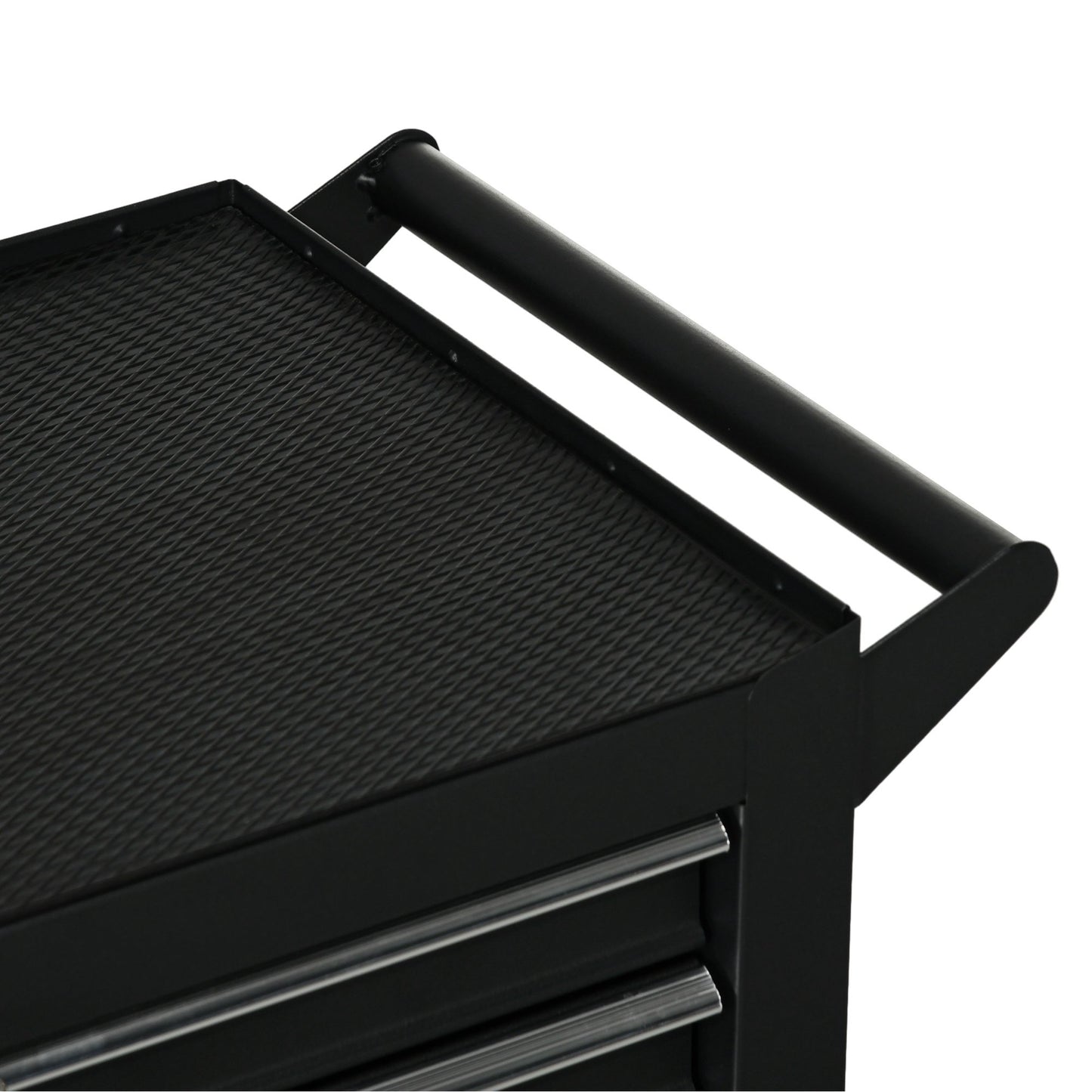 Tool Cart with 7 Drawers, Steel, Lockable, Black