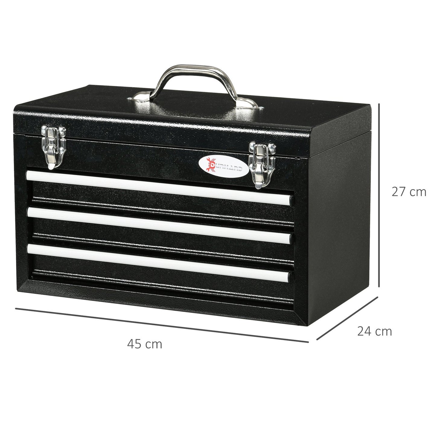 116-piece tool set with socket wrenches, 3 drawers in steel box