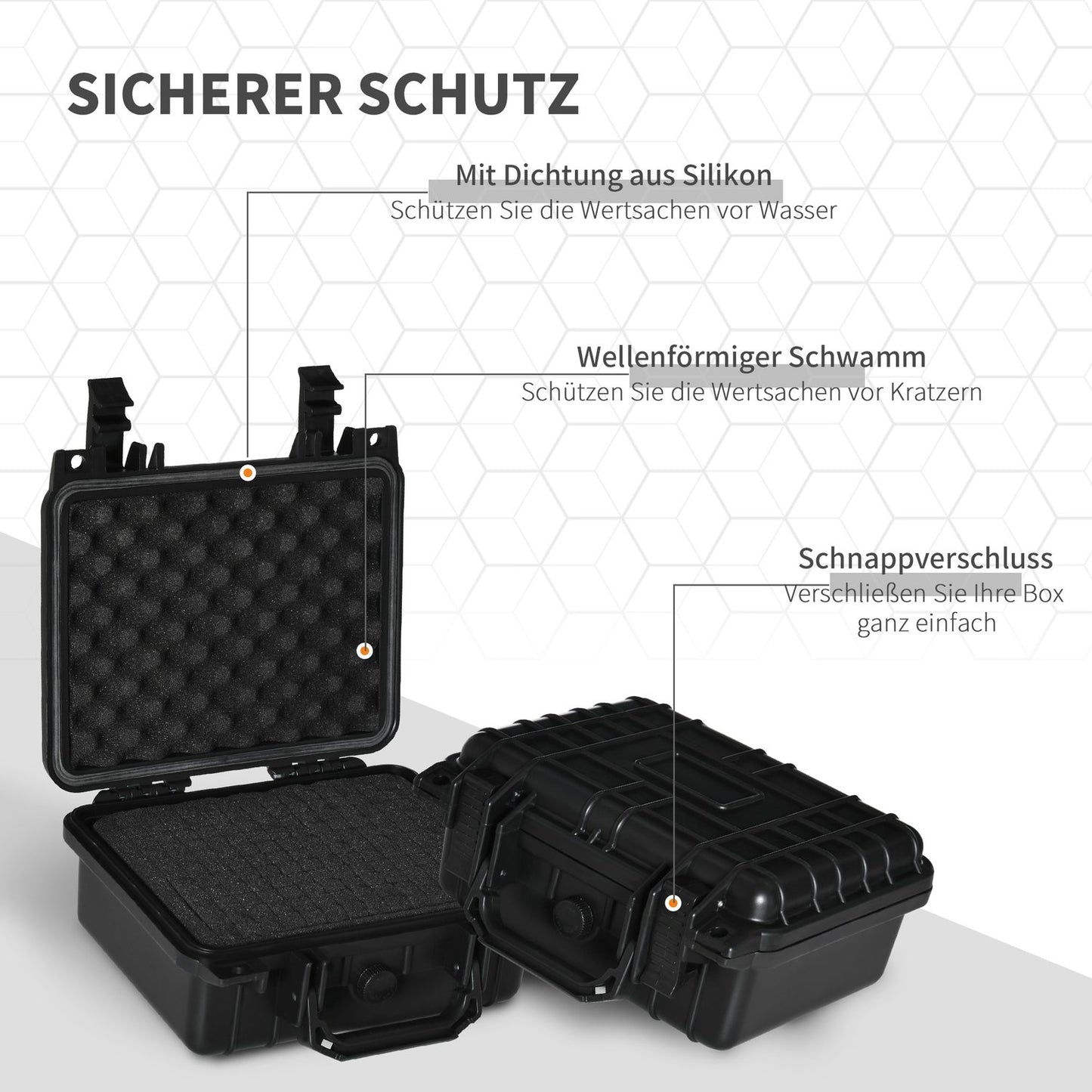 Waterproof photo case Set of 2 with foam handle