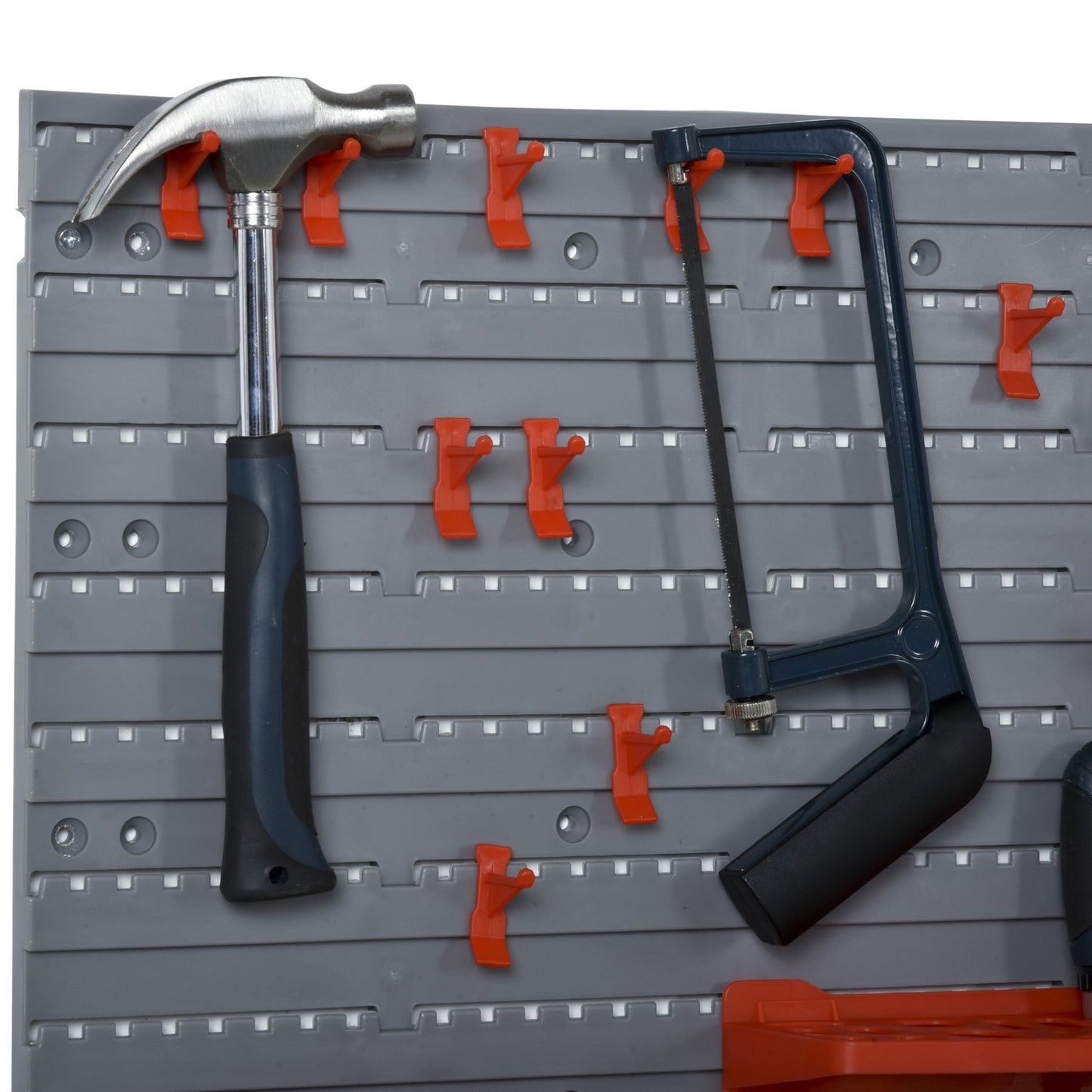 Tool holder for wall, Red/Grey, 63.5x22.5x95.5 cm