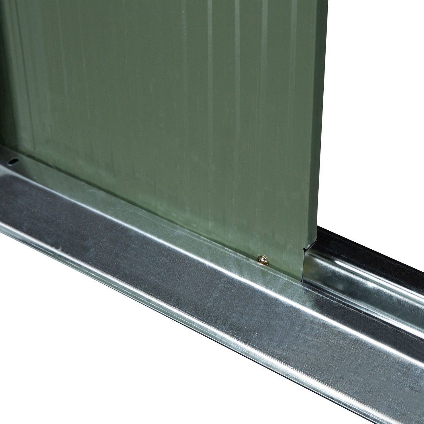 Outdoor steel garden shed, sliding door, ventilation window