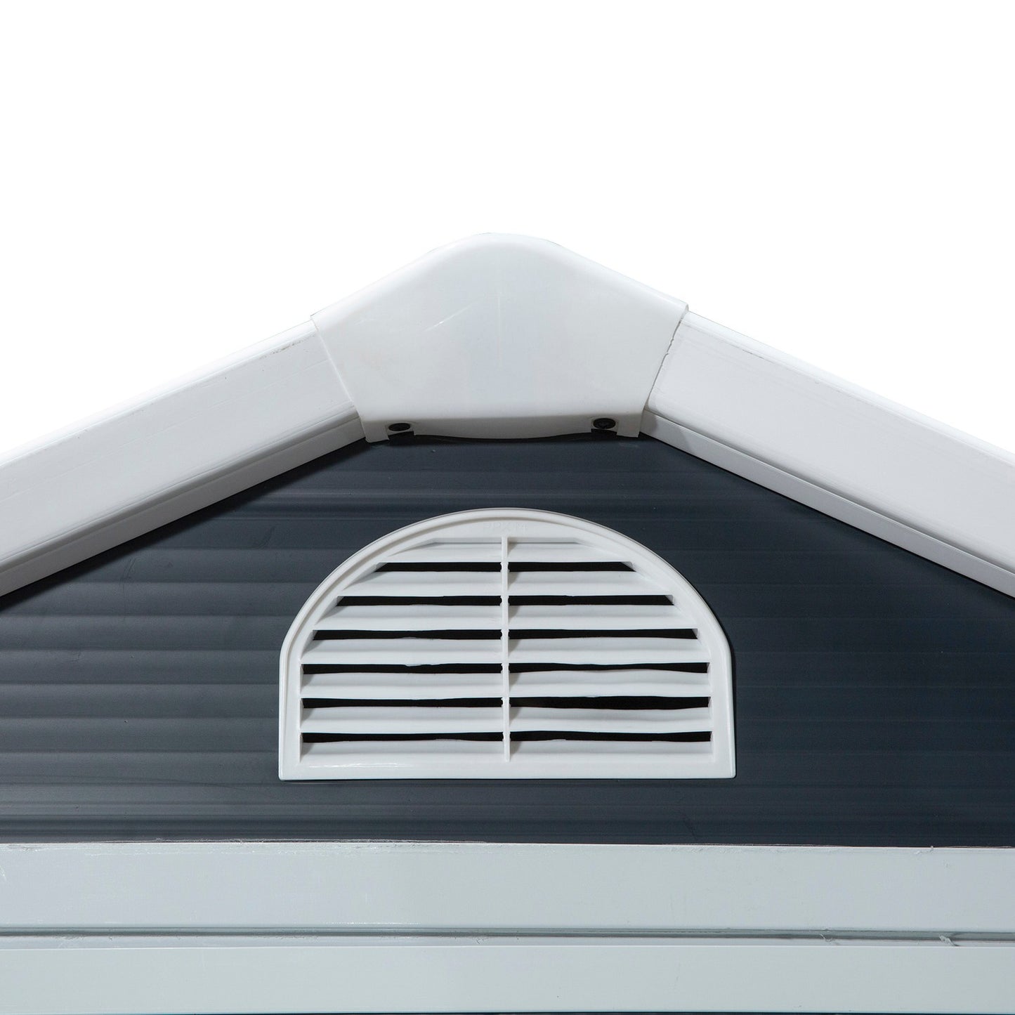 Outdoor tool shed in metal with ventilation window, 134 x 104 x 204 cm
