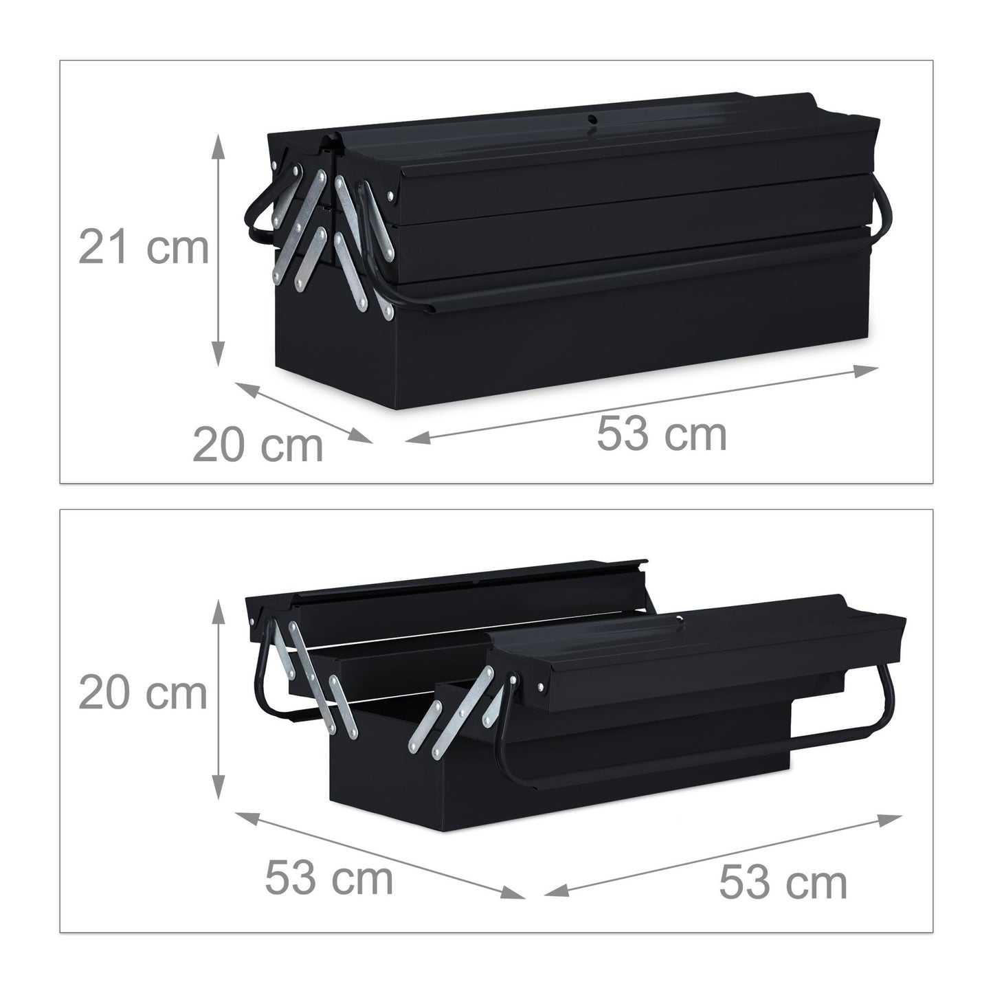 Tool box empty black