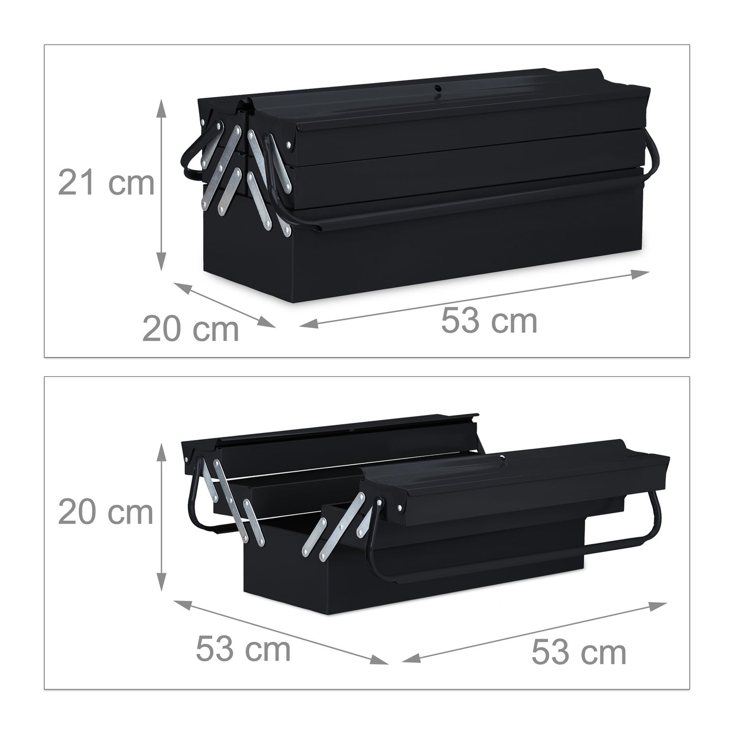 Tool box empty black