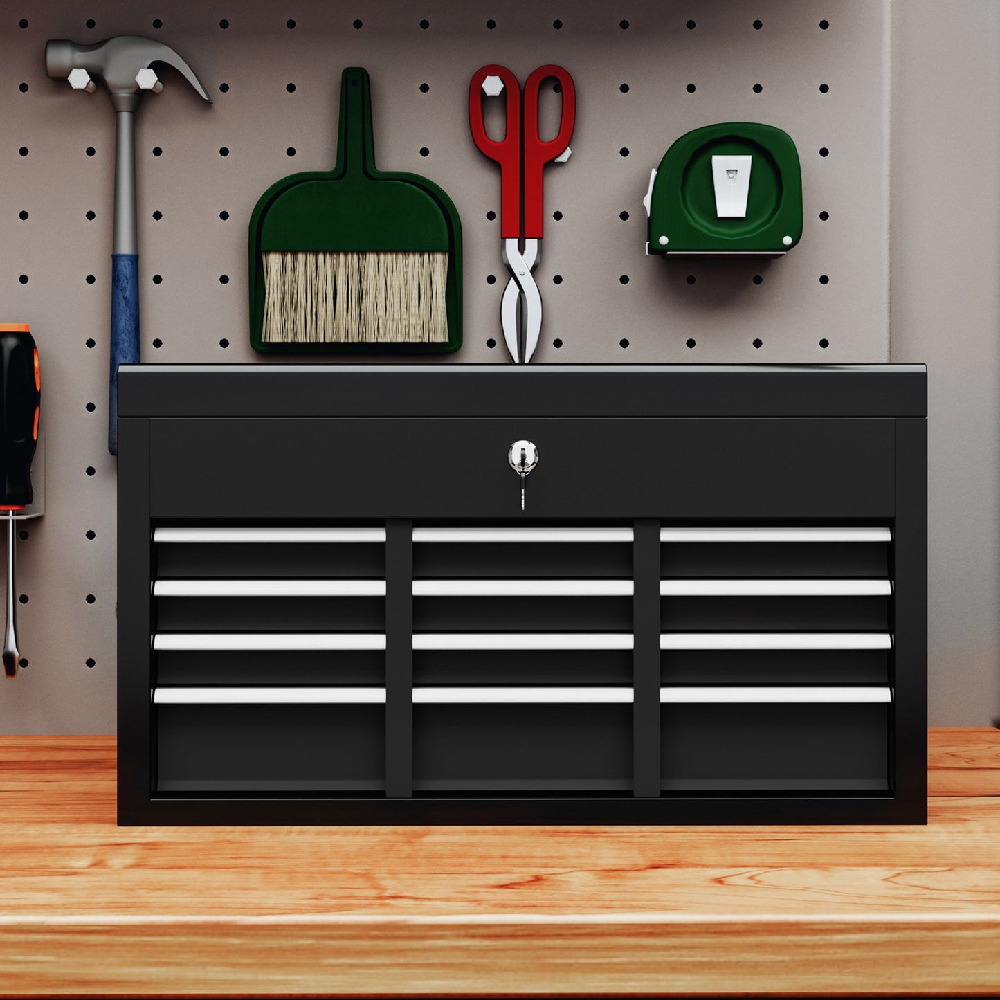 Steel tool box - 6 drawers, Lockable, 60x26x34 cm