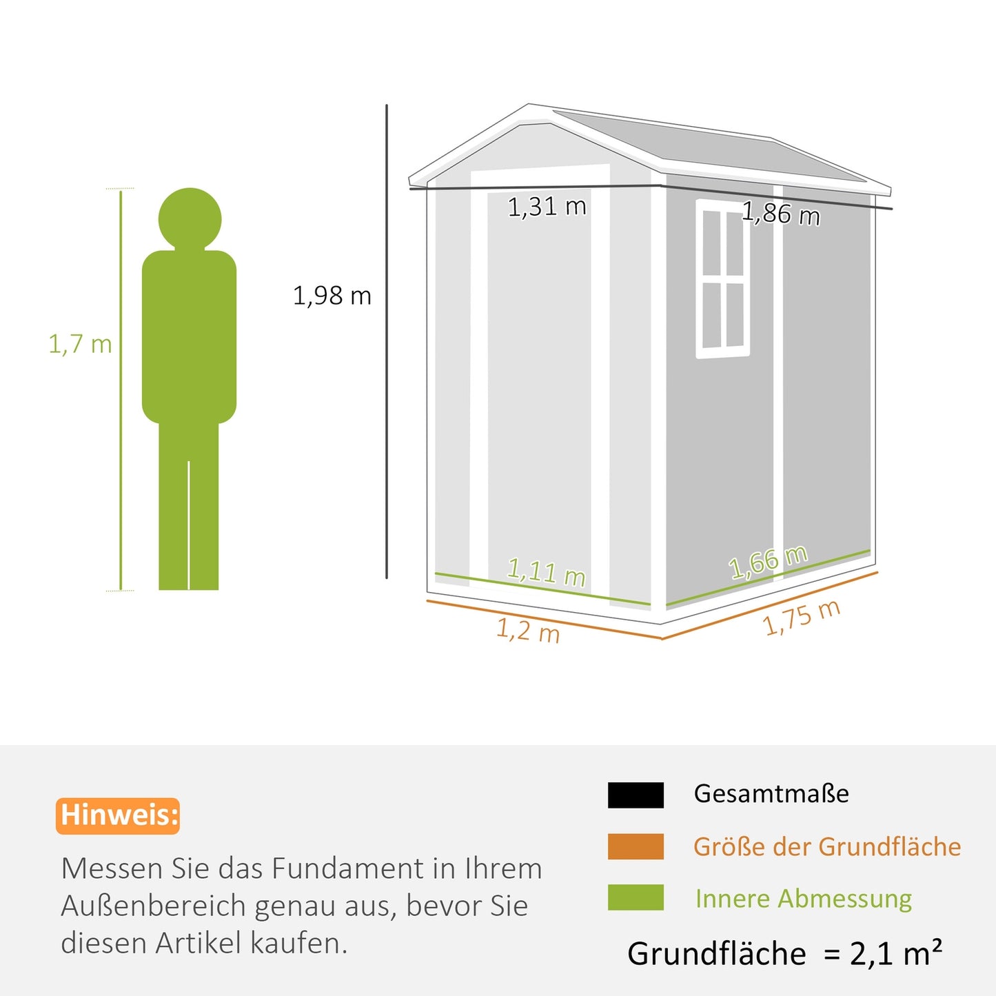 Waterproof aluminum garden shed with lockable door and floor