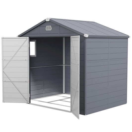 Garden tool shed, aluminium, lockable, 4.1 m³, grey
