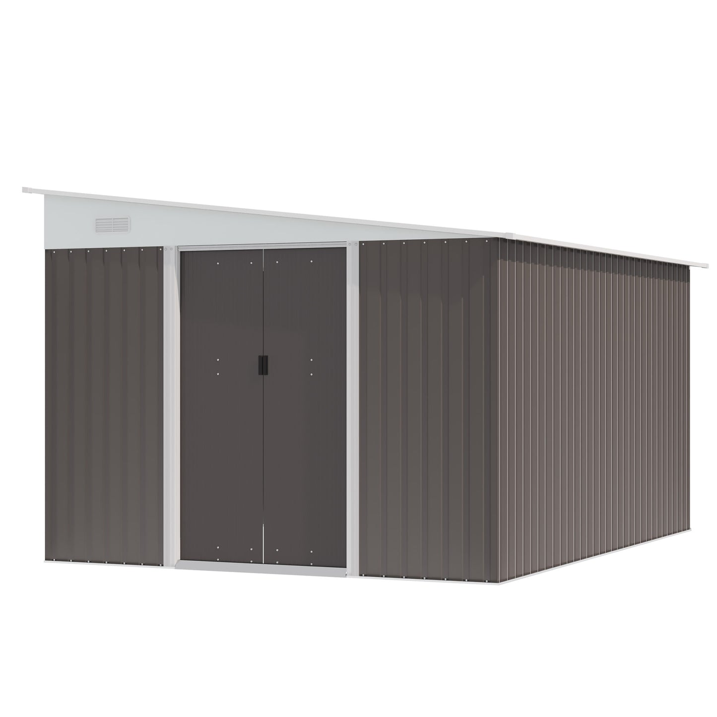 Steel garden shed with roof, sliding door, 8.9㎡
