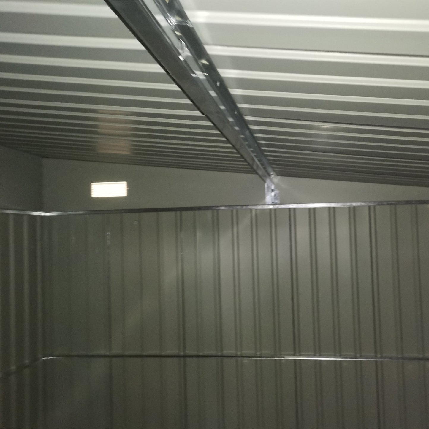 Steel garden shed with roof, sliding door, 8.9㎡