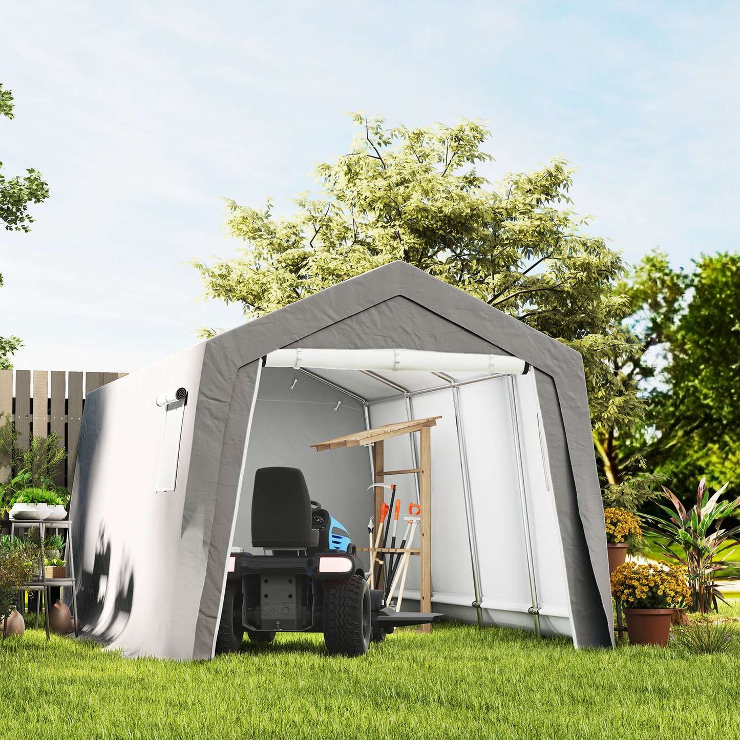 Tool shed with gable roof, waterproof and dustproof, 300x447x255cm