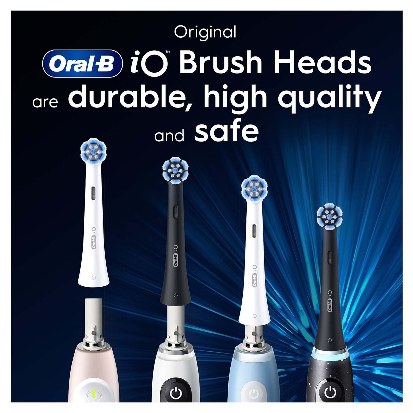 Toothbrush Heads, Gentle Care, Black, 4-Pack