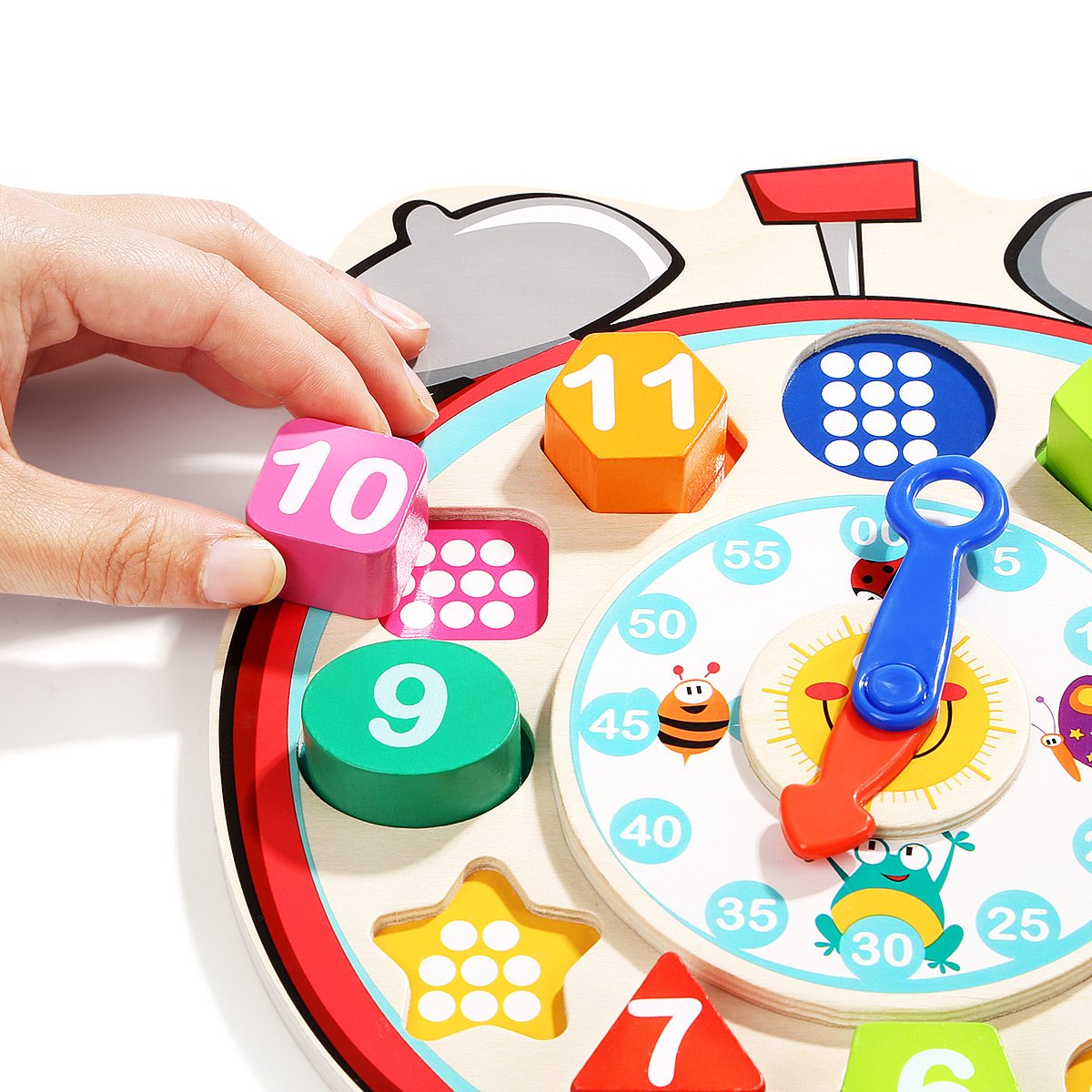 Topbright Wooden Shape Sorting Clock