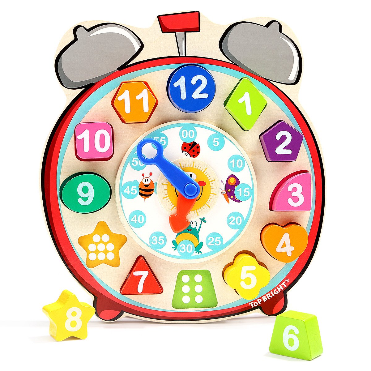 Topbright Wooden Shape Sorting Clock