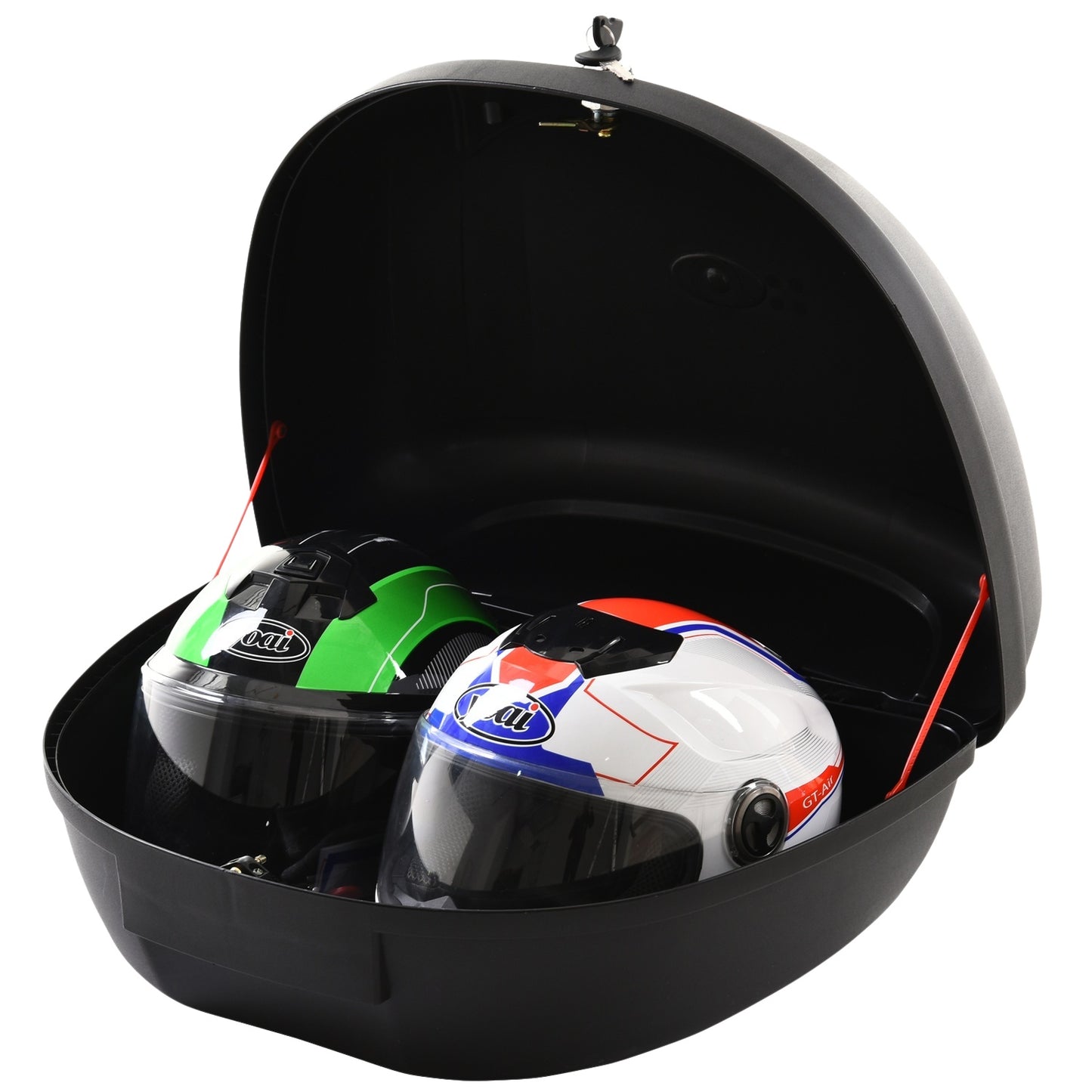 Top case for motorcycle and scooter helmet, 48L, black