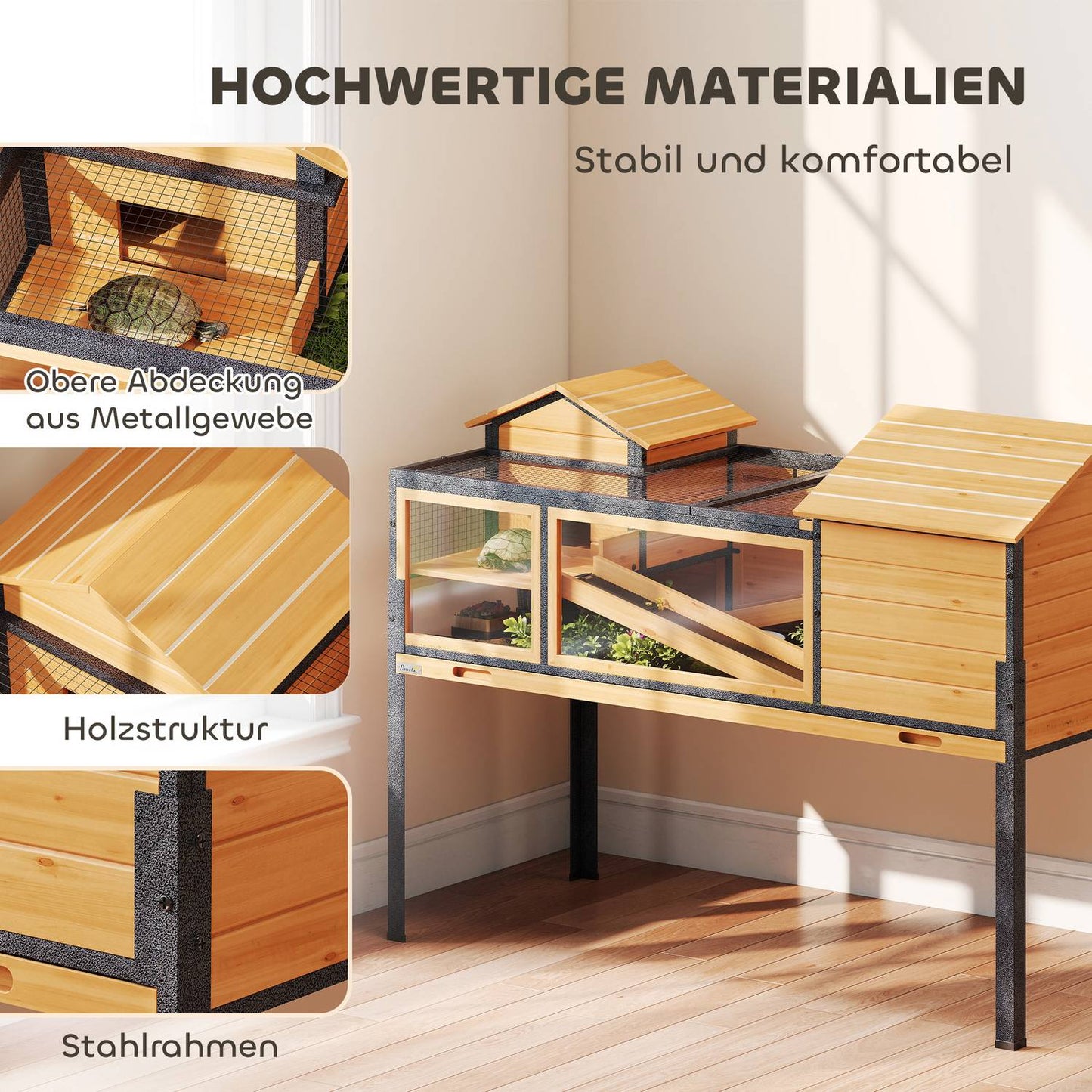 Tortoise House, 2 Rooms, 2 Levels, Wood & Steel
