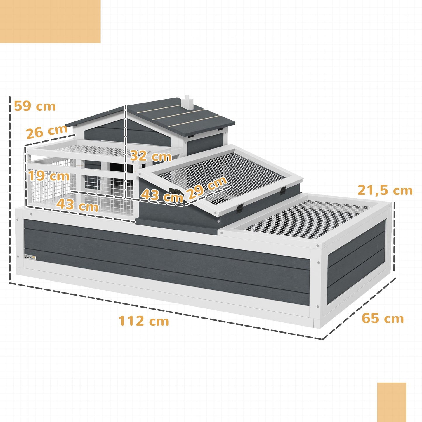 Tortoise House with Two Levels and Openable Roof