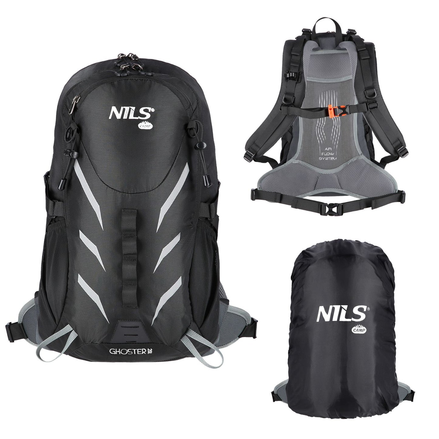 Tourist Backpack, Black, 20L Capacity