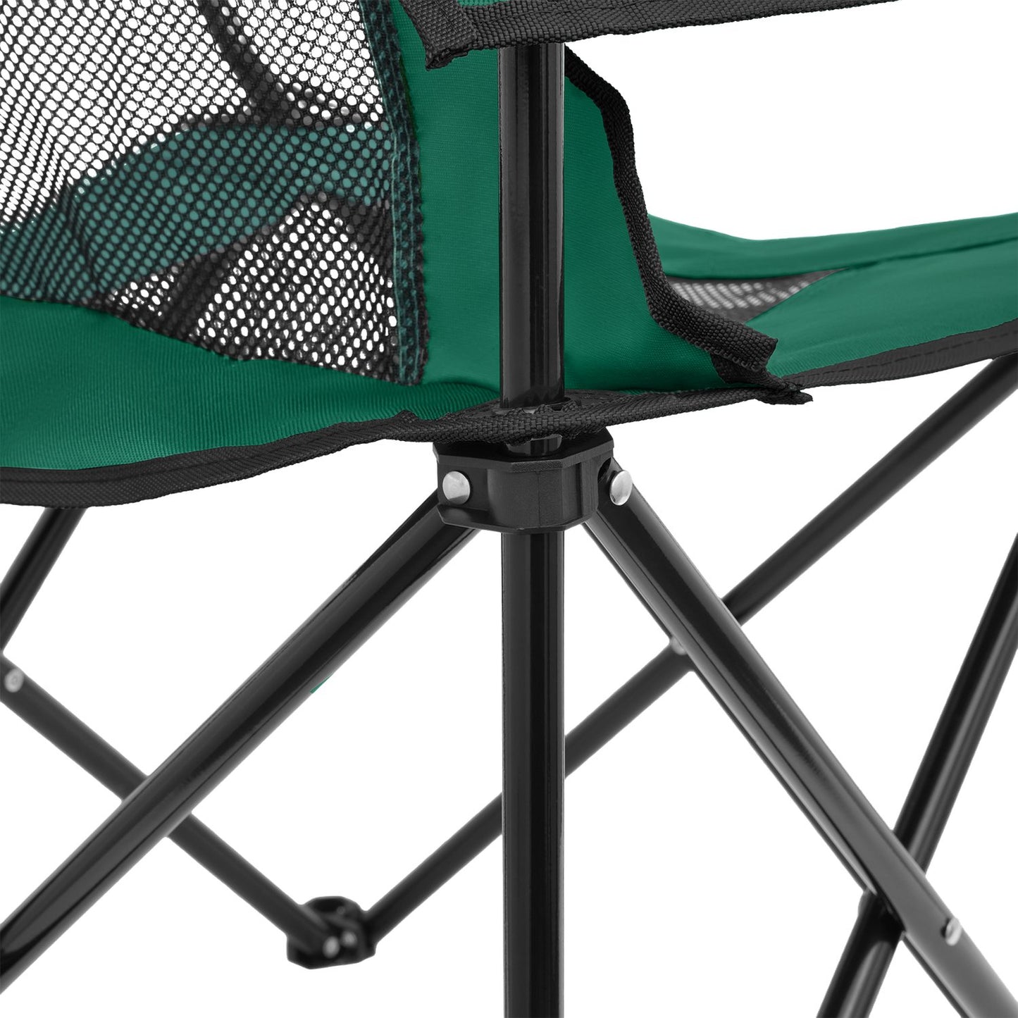 Tourist Chair, Green-Black, Foldable Camping Seat
