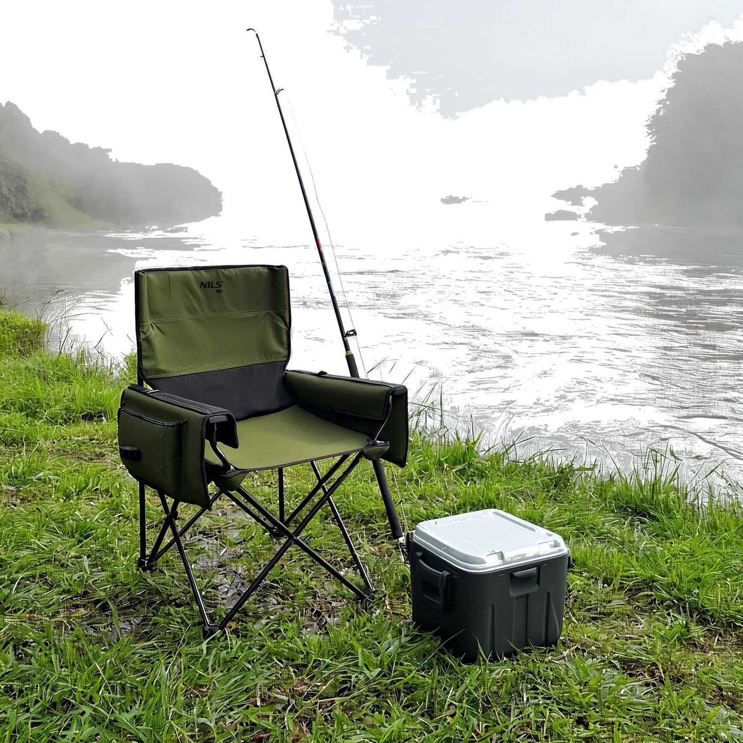 Tourist Chair, Green, Foldable, Lightweight