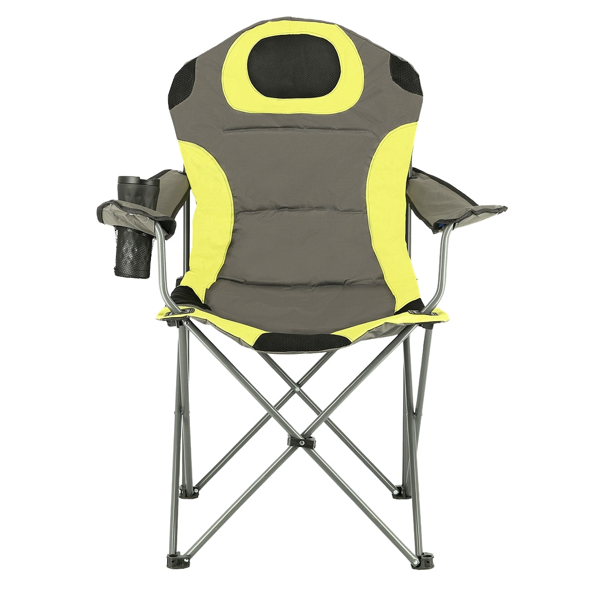 Tourist Chair, Grey-Lime, Foldable, Lightweight