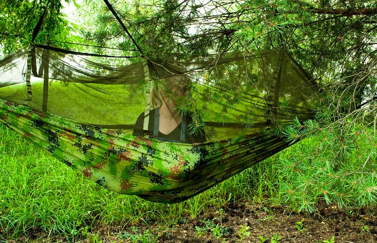 Tourist hammock Santiago Army 260x140cm Net