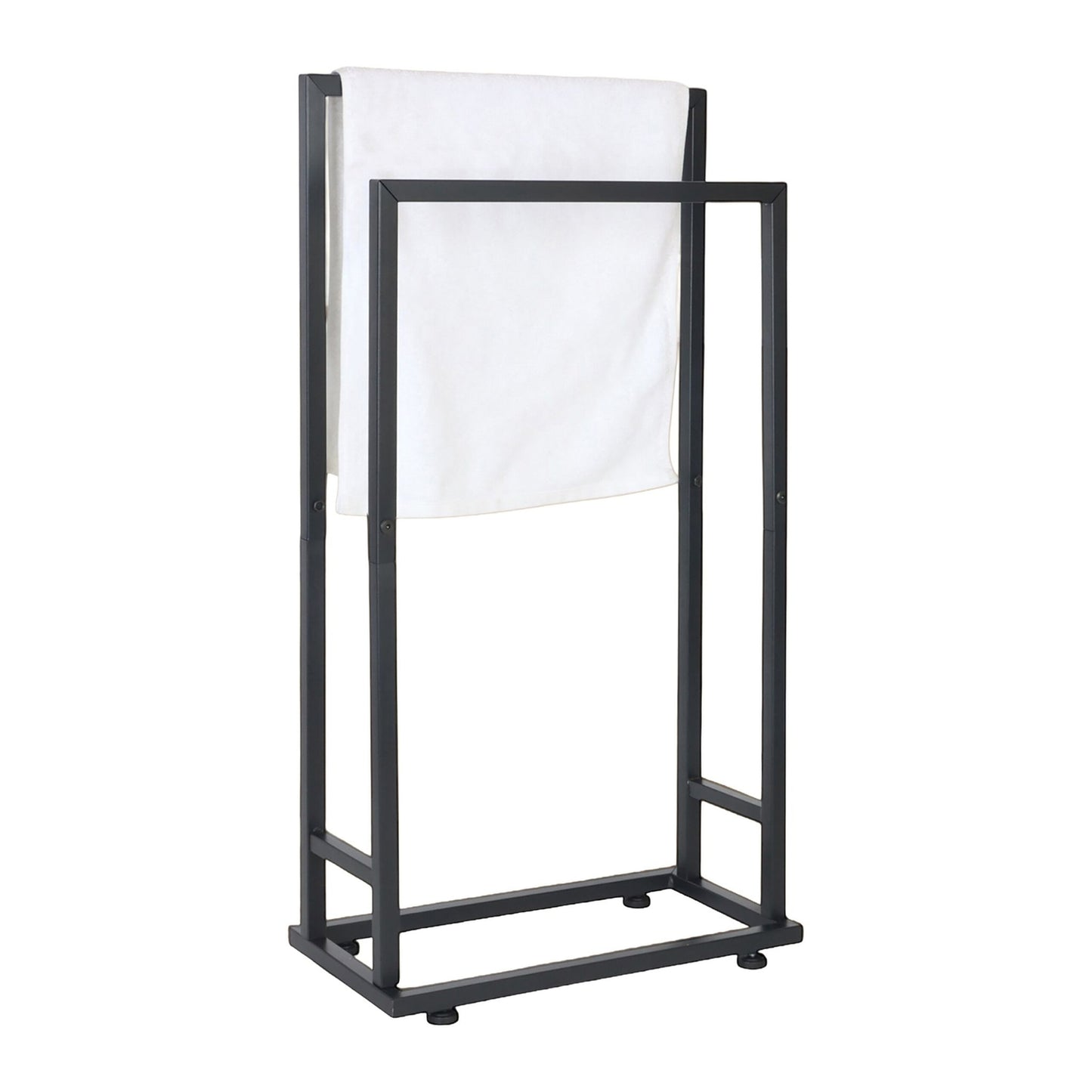 Towel Rack, Metal, 2 Rods, Freestanding