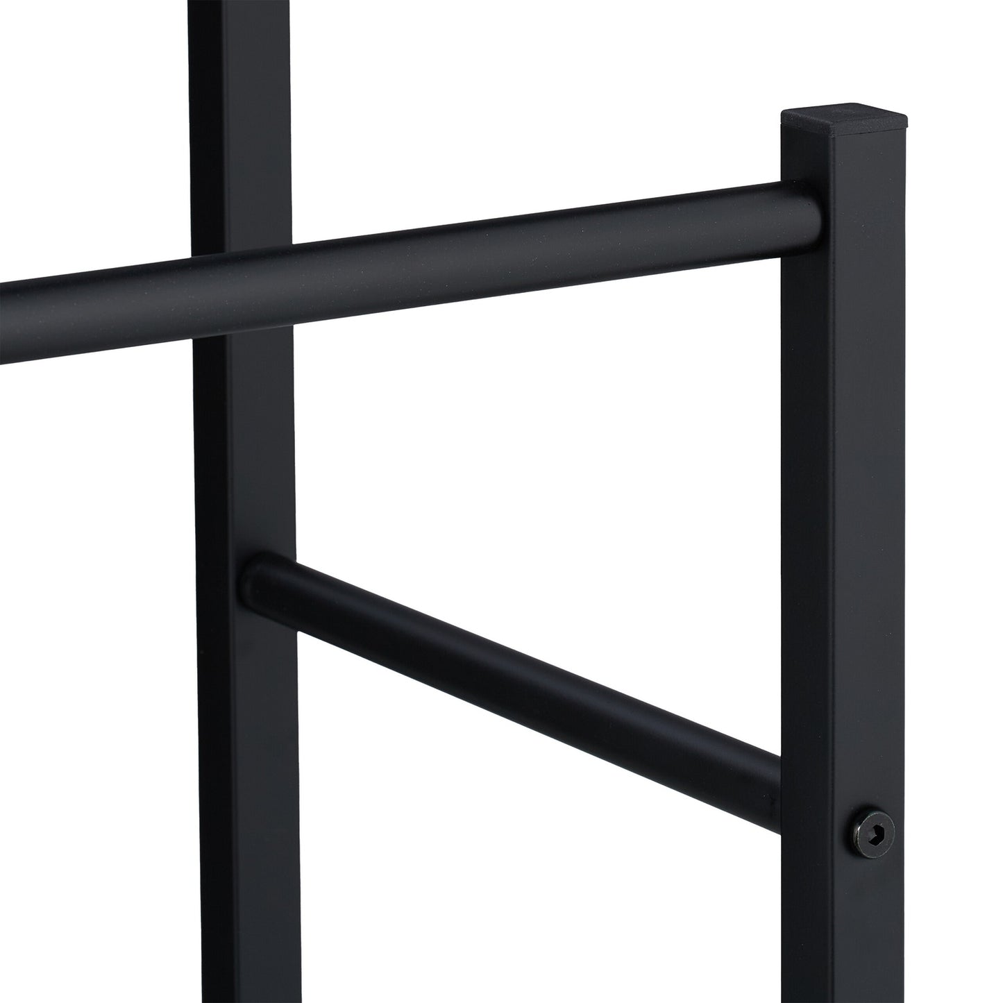 Towel Rack with 2 Bars and Wood-Effect Shelf