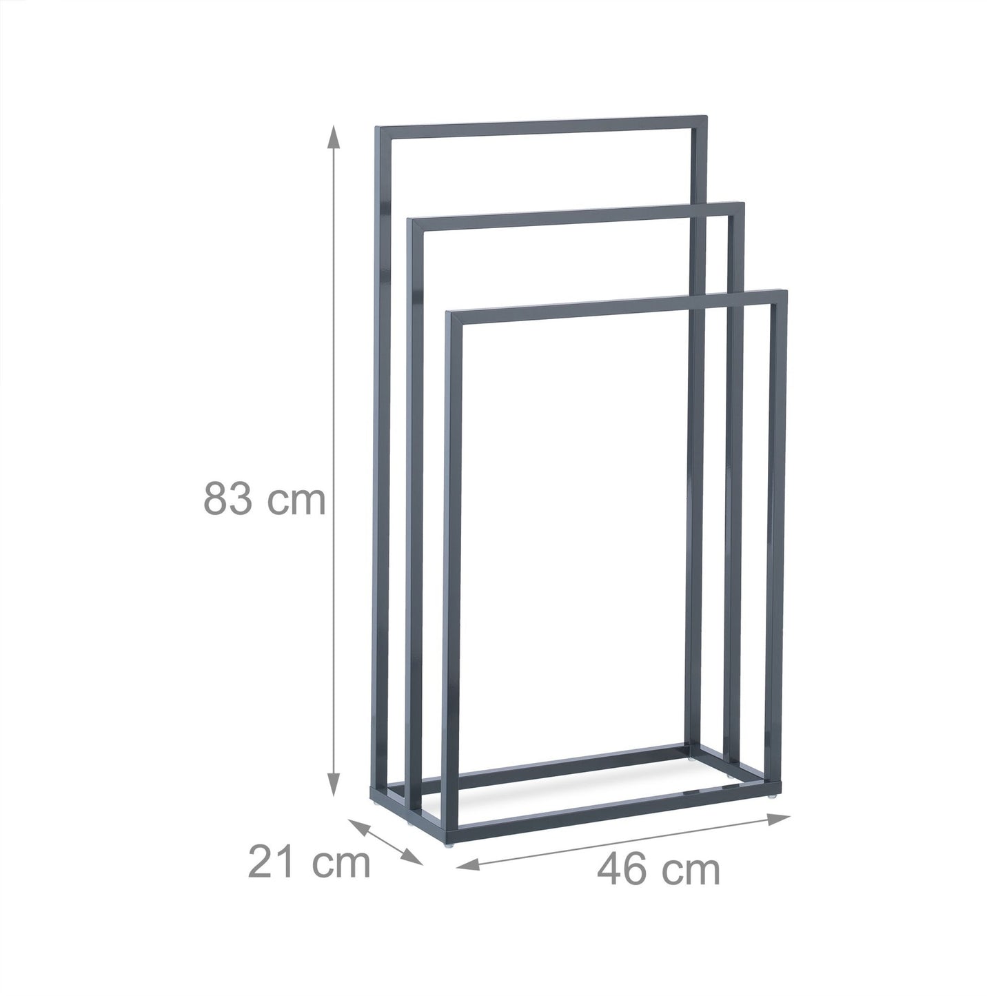 Towel hanger 3 rails anthracite