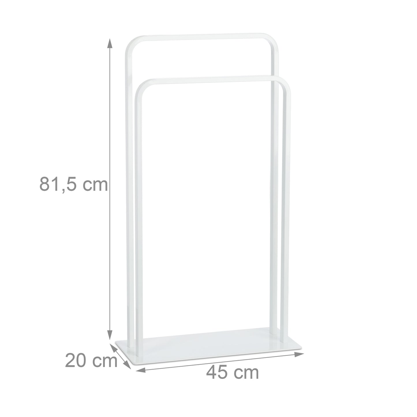 Towel hanger White 2 Bars