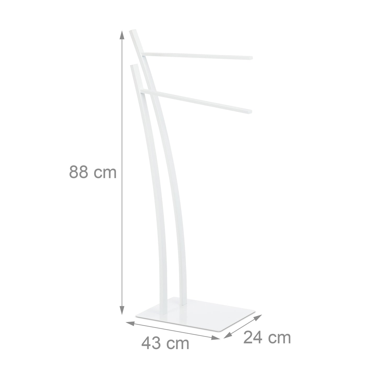 Towel hanger White Two-armed