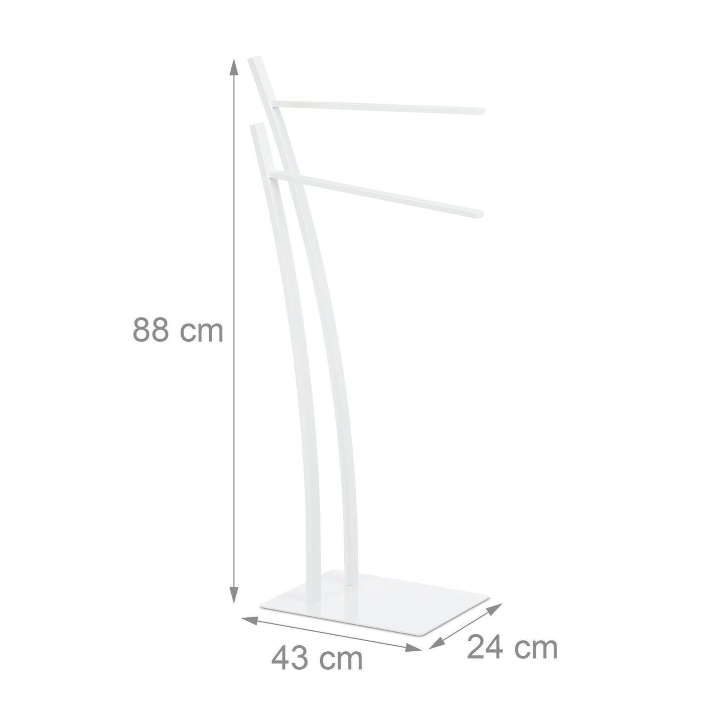 Towel hanger White Two-armed